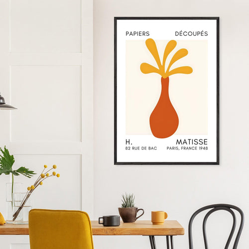 Artfulprints Poster Matisse - Ocean flower yellow   - 50x70 cm - Geel