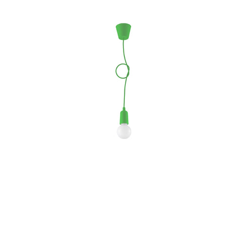 Sollux Lighting Hanglamp DIEGO 1 groen - 9x9x90cm