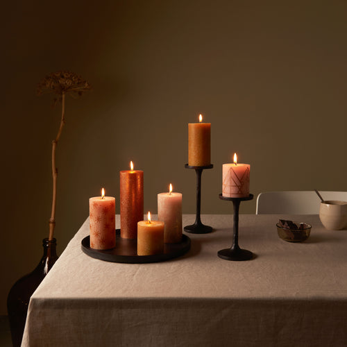 Bolsius rustieke kaarsen - licht bruin - 19cm - vtwonen shop