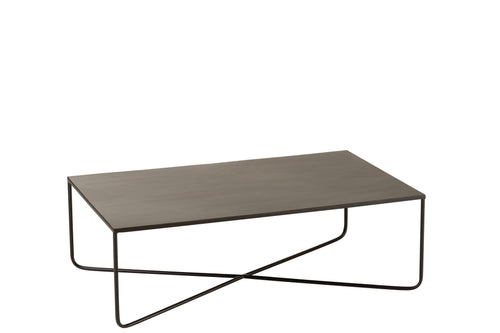 Duverger® salontafel Cross - metaal - zwart - vtwonen shop