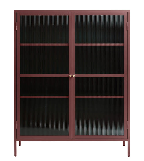 Rebellenclub vitrinekast omeo - 140 x 111 cm - bordeauxrood - vtwonen shop