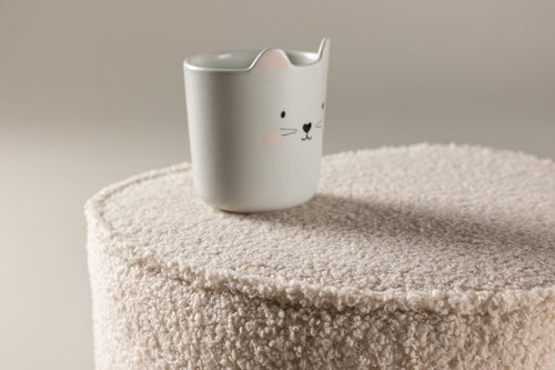 Rebellenclub Kinderpoefje Tofty - Beige Teddy - vtwonen shop