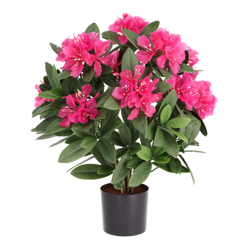 Maxifleur Rhododendron Kunstplant 55cm in pot Cerise UV