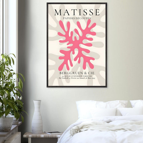 Artfulprints Poster Matisse – Pink coral   - A4 21x29.7 cm - Roze