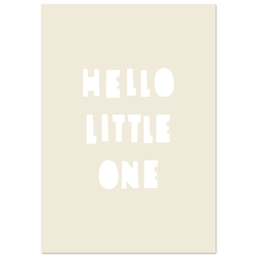 Artfulprints  Hello little one wit   poster 50x70 cm - vtwonen shop
