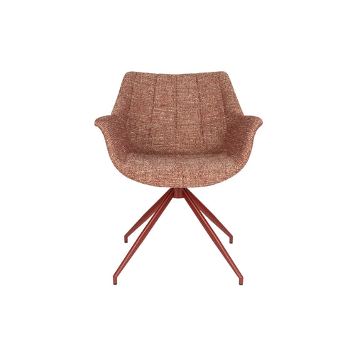 Zuiver Doulton Eetkamerstoelen met Armleuningen Terra/ Rood - Set van 2