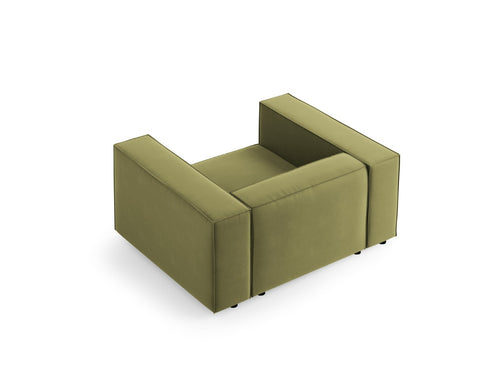 Cosmopolitan Design Fauteuil Arendal flueel, lichtgroen - 102x124x70cm