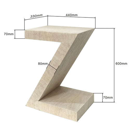 Kare Design Bijzettafel Travertino Z