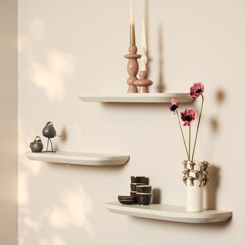 StarFurn Wandplank Gusta - Zandkleur Hout - Set van 3 - 60x20x15cm - vtwonen shop