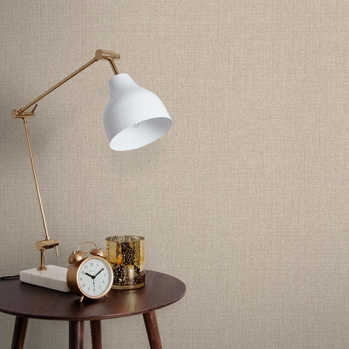Graham & Brown Vliesbehang - Linen Beige - 10mx52cm - vtwonen shop