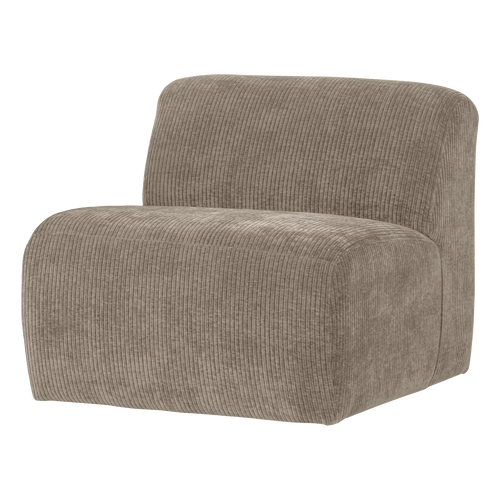 WOOOD 1-zits bank Mojo Base - Ribstof - Donkerzand - 74x84x97