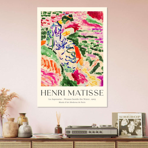 Artfulprints Poster met Lijst Matisse - La japonaise 1905   - 30x40 cm - Meerkleurig