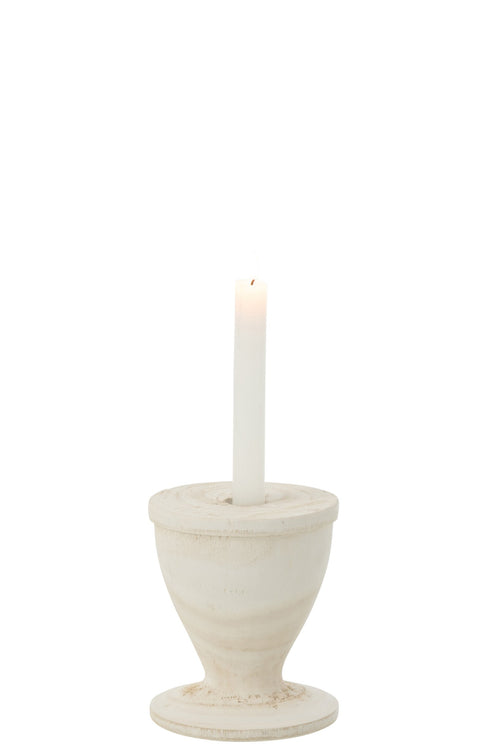 J-Line kaarshouder - hout - wit - small