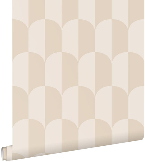 ESTAhome behang art deco bogen beige en zandkleurig - 53 cm x 10.05 m - 139985 - vtwonen shop