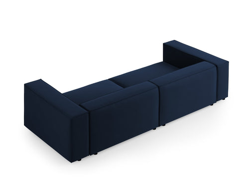 Cosmopolitan Design Bank Arendal 4-zits, flueel, koningsblauw - 102x244x70cm