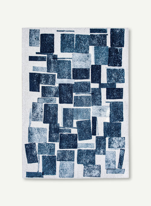 vloerkleed 9355 Ice Blue - Blauw - 80 x 250 cm