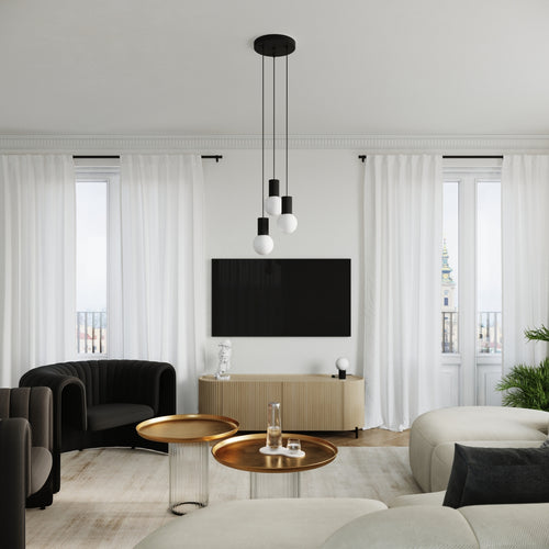 Sollux Lighting Tafellamp HALO zwart - 12x12x19cm