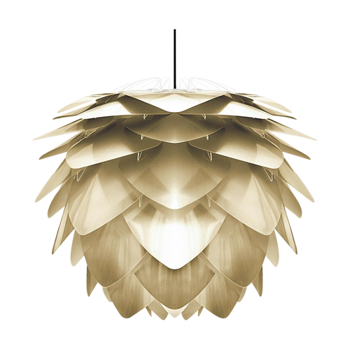 Umage Silvia Medium hanglamp brushed brass - met koordset zwart - Ø 50 cm - vtwonen shop