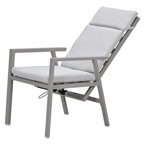 Garden Impressions Kasper tuinstoel verstelbaar taupe - 4 stuks