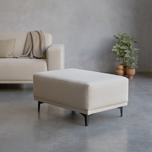 Tikamoon Voetenbank in ecru stof - Beige
