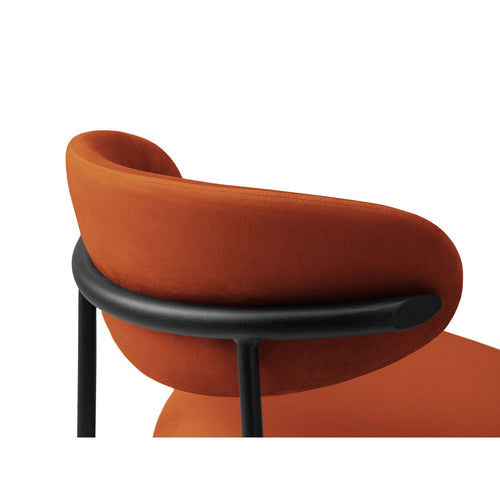 Set van 2 fluwelen stoelen Nina flueel kastanjebruin - 52x55x78cm