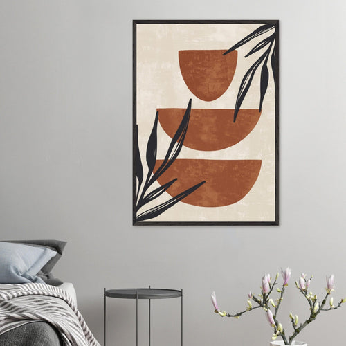 Artfulprints Poster Boho – Stacked serenity   - 30x40 cm - Bruin
