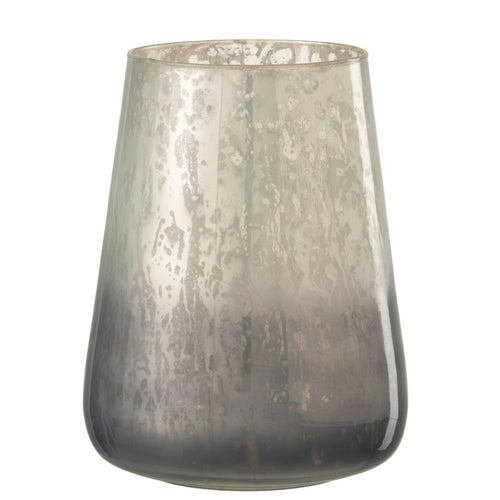 J-Line windlicht Milky - glas - grijs - large - vtwonen shop