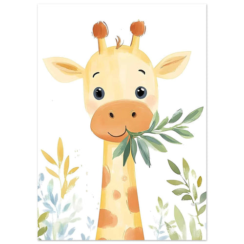 Artfulprints  Tropische giraffe   poster 50x70 cm - vtwonen shop