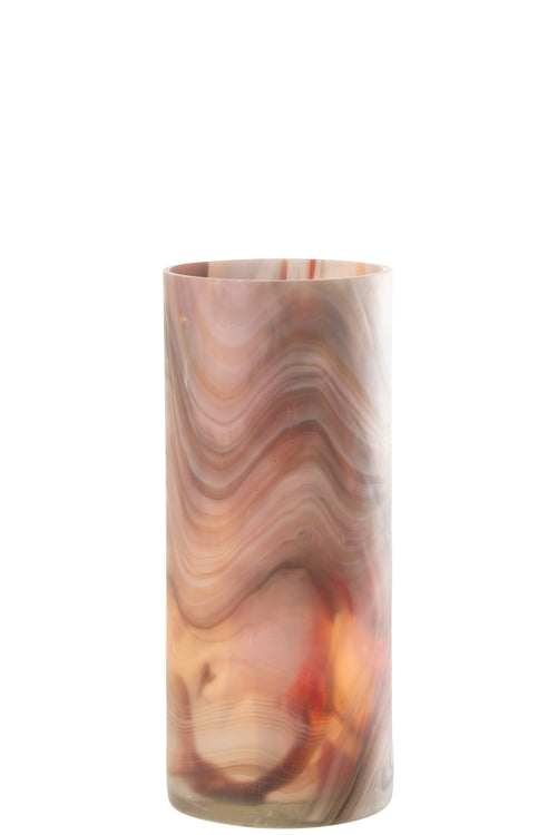 J-Line kaarshouder Arti - glas - bruin - small - vtwonen shop