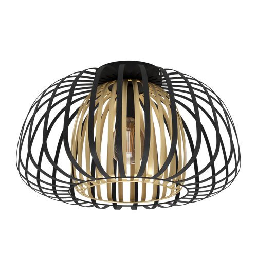 EGLO plafondlamp Encinitos - e27 - ø 45 cm - zwart/goud - vtwonen shop