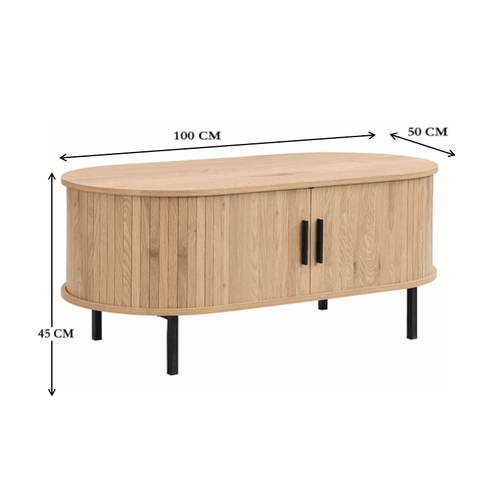 FurniLux Salontafel Malmö - Scandinavische Elegant en Functioneel Design  - uit de Sweden-serie - 100x50x45cm - vtwonen shop