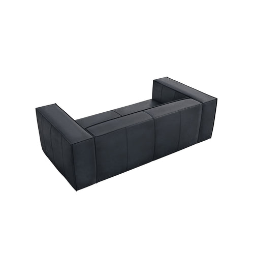 Cosmopolitan Design - Bank Turin 2-zits, echt leer blauw - 100x212x68cm