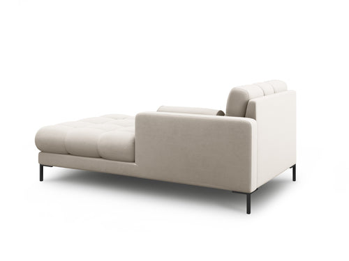 Cosmopolitan Design rechter chaise longue Bali structurele stof, beige - 185x102x75cm