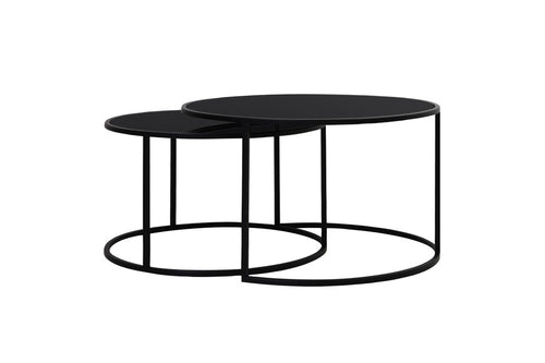 Light & Living tafel  - zwart - 75x75x44 cm