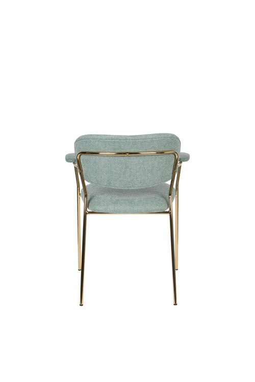 Housecraft Living Jolien Eetkamerstoelen armleuning Goud/Lichtgroen - Set van 2 - vtwonen shop