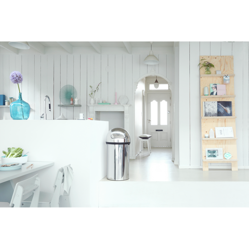 Brabantia Push Bin afvalemmer, 60 liter - Brilliant Steel