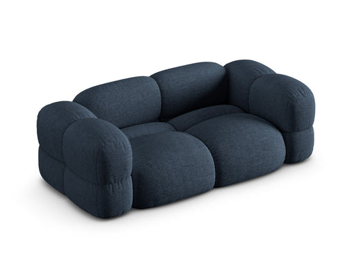 Cosmopolitan Design Bank Loretto 3-zits, structurele stof donkerblauw - 100x210x68cm