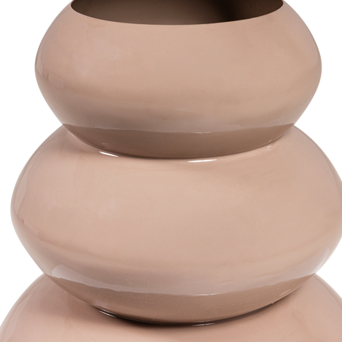 WOOOD vaas Tera - Metaal - Hoogglans Lichtroze - 35x28x28