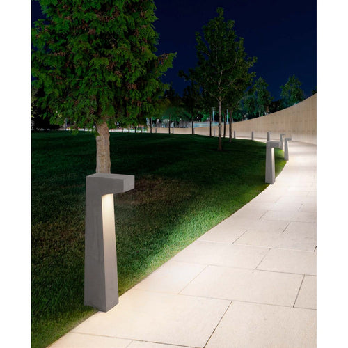 Merano Beaumont Buitenpaal Grijs Cement Glas LED 5W 200Lm 3000K IP65