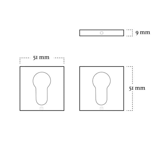 MooideurBeslag Linee deurklink geveerd - cilinderopening - binnenwerk