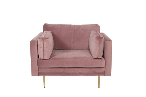 BRAM Fauteuil Renzo - Roze Velours - vtwonen shop