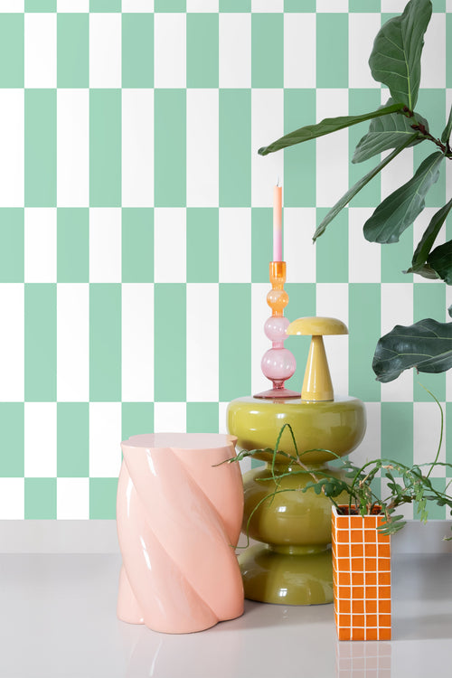 ESTAhome behang streep mintgroen en wit - 50 x 900 cm - 130919 - vtwonen shop