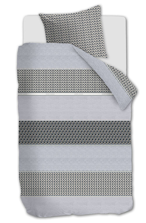 Rivièra Maison Dekbedovertrek Lawrence - 140 x 200/220 cm - Blauwgrijs