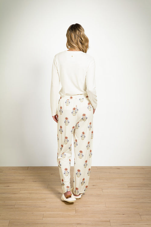 Pip Studio - Belin Pyjama Broek Dames - Tanaka - Wit - M - vtwonen shop