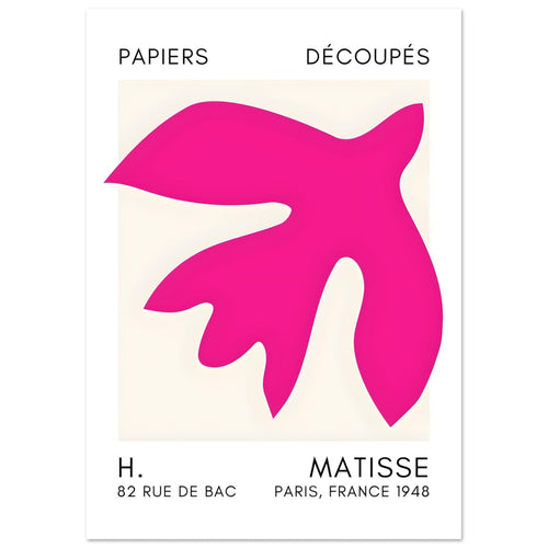 Artfulprints Poster Matisse – Floating forms pink   - A4 21x29.7 cm - Roze