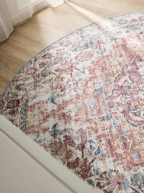 benuta wasbaar vloerkleed George - veelkleurig - ø 160 cm