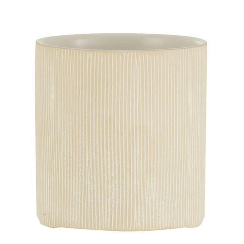 J-Line bloempot Maria Rond - keramiek - wit - small - Ø 12 cm - vtwonen shop