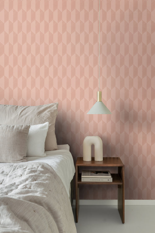 Origin Wallcoverings eco-texture vliesbehang 3D-motief terracotta roze - 50 x 900 cm - 348033 - vtwonen shop