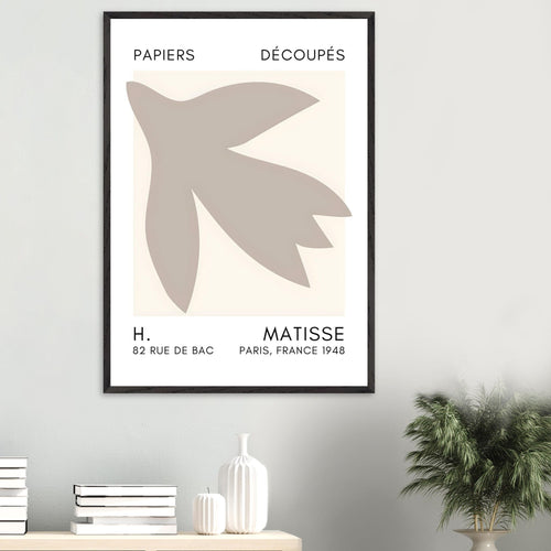Artfulprints Poster Matisse – Shapes in the air grey   - 70x100 cm - Grijs