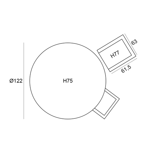 Garden Impressions tuinset Sorong - Tulli - taupe - Ø122x75 - 5-delig - vtwonen shop